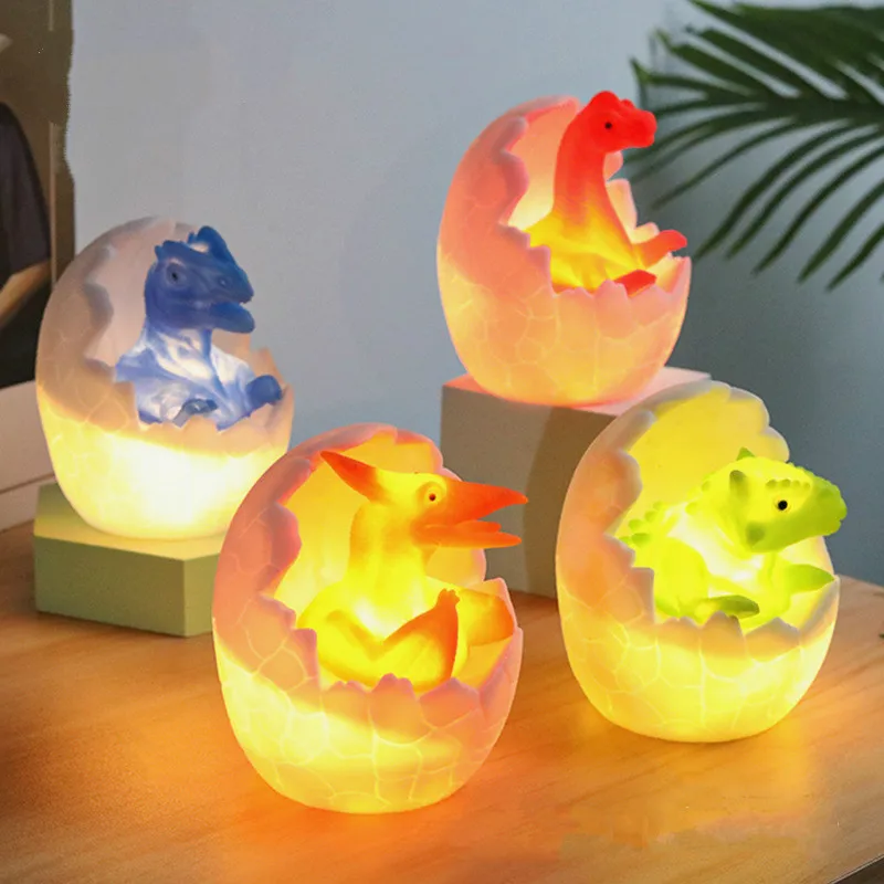 

Led Home Decoration Little Dinosaur Kids Gift Bedroom Table Cartoon Battery Powered Luminous Portable Cute Silicone Night Light