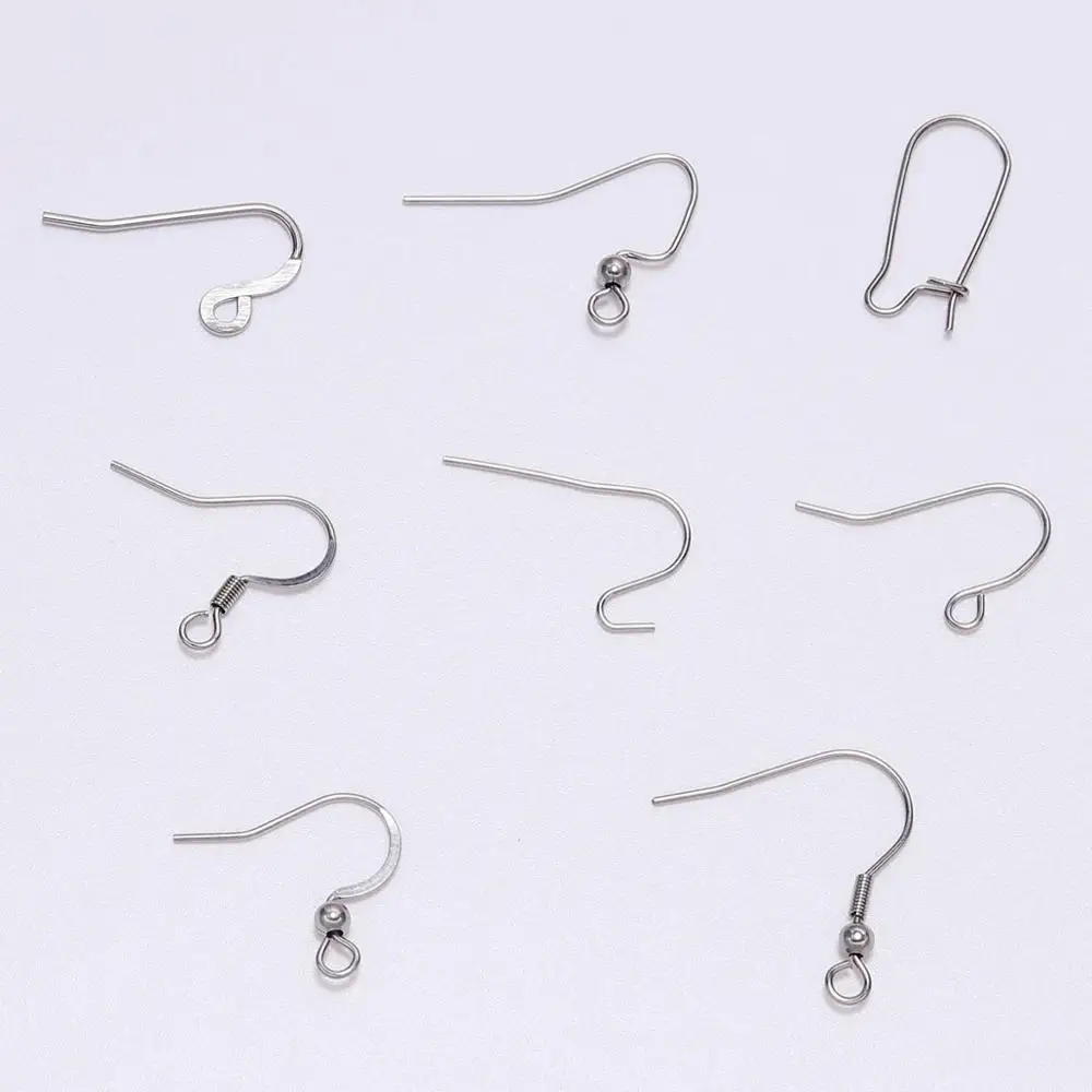 

20-50pcs Never Allergy Stainless Steel Earring Hook Ear Wire Hook Findings For DIY Jewelry Making Earring Accessories Wholesale