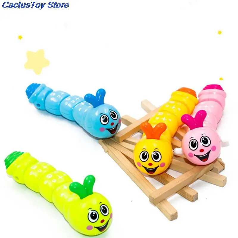 1Pc Plastic Caterpillar Wind Up Toy Funny Clockwork Kid Educational |