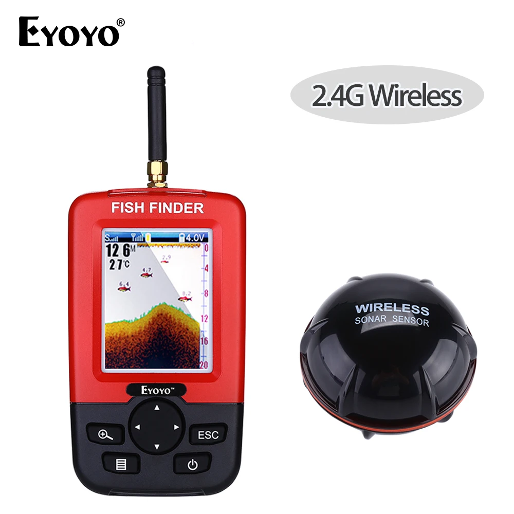 

Eyoyo Smart Portable Depth Fish Finder with 100M Wireless Sonar Sensor Echo Sounder Fishfinder for Lake Sea Fishing balik bulucu