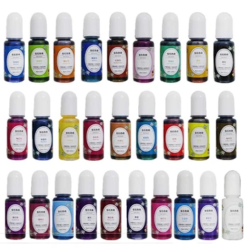 

28 Colors Epoxy Resin Pigment Epoxy Resin Transparent Colorant UV Resin Pigment Concentrated Epoxy Resin Liquid Dye Kit