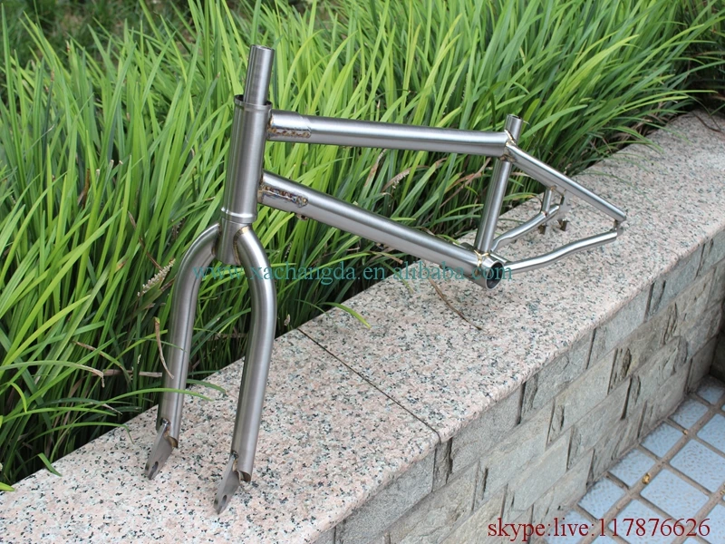 Титановая рама велосипеда BMX с интегрированной головкой трубки и фермы dropouts BSA резьба BB оболочки