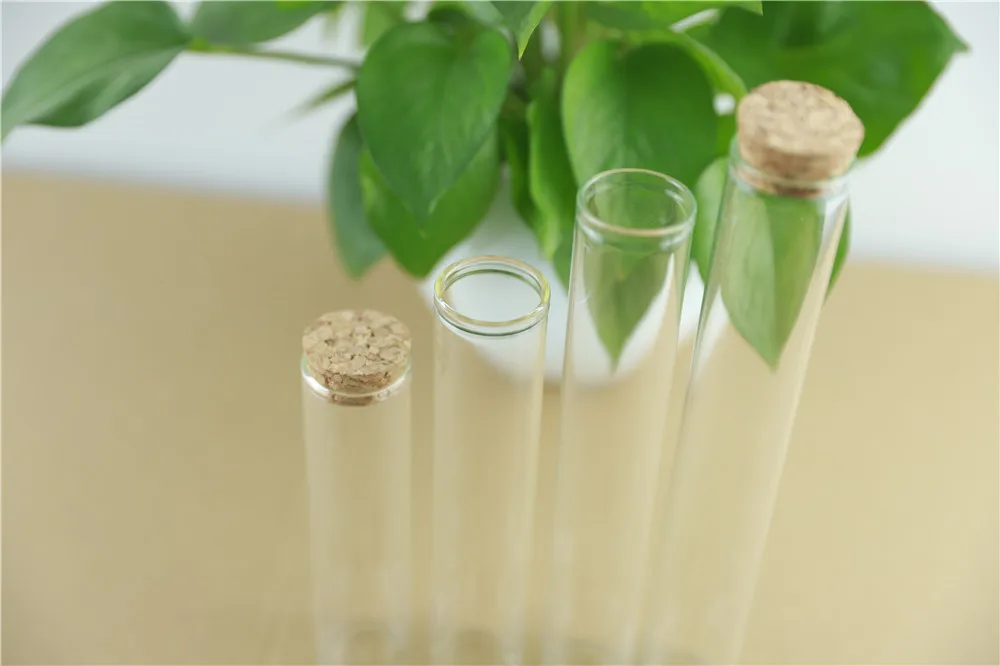 12csLot long Cork In Vitro Thick Glass Bottles Wishing Bottle Glass Cork Stopper Jars Storage Container (8)