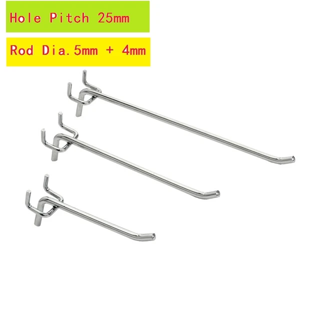 5pcs Pegboard Hooks 100/150/200/250mm Peg Board Display Hook 25mm