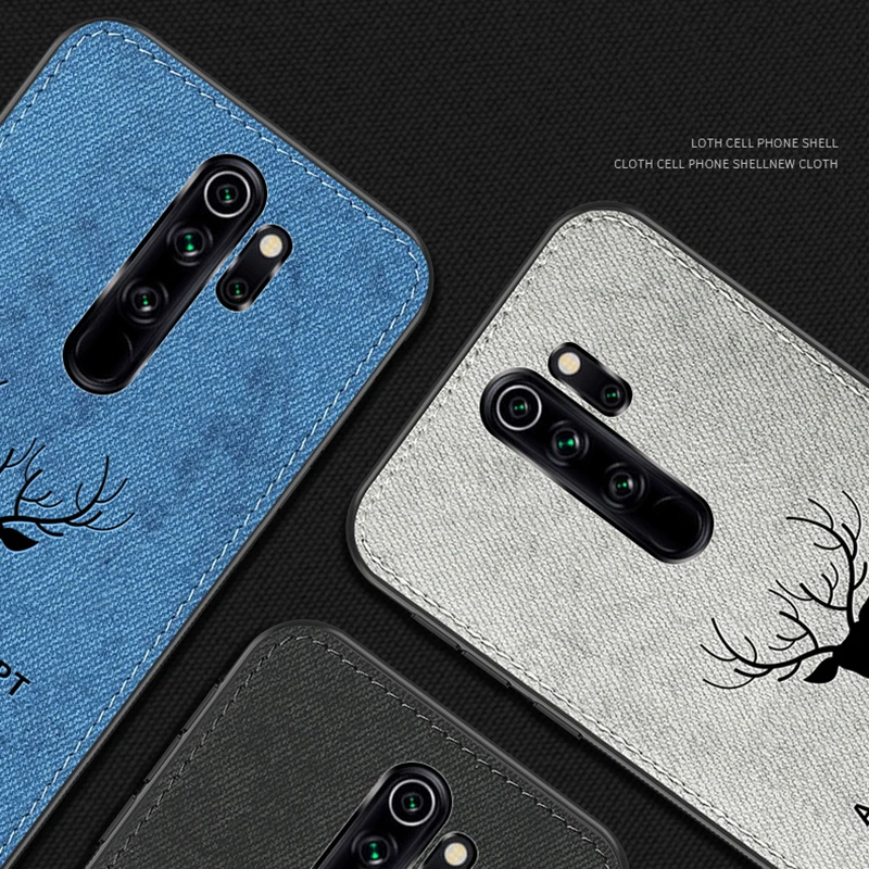 

For Xiaomi Redmi Note 8 Pro Case Classic Fabric Animal Design Shockproof Hard Cover Phone