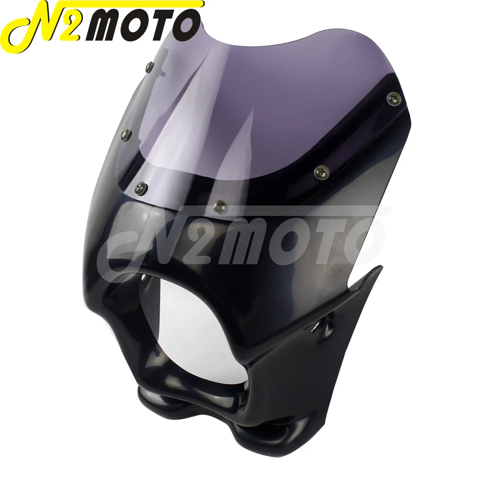Черно белая Пластиковая передняя фара для мотоцикла Honda Monkey APE50 100 CB50 DAX GSX125E AR50 80 125