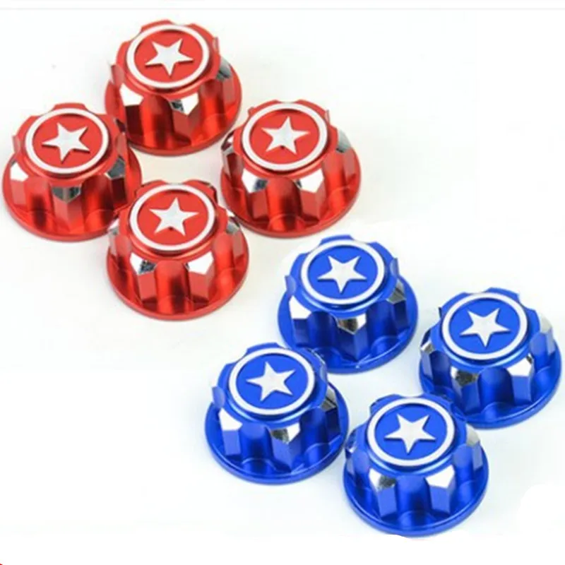 4pcs Rc Car Aluminum 17mm Hex Wheel Nuts Dustproof Antiskid Nonslip