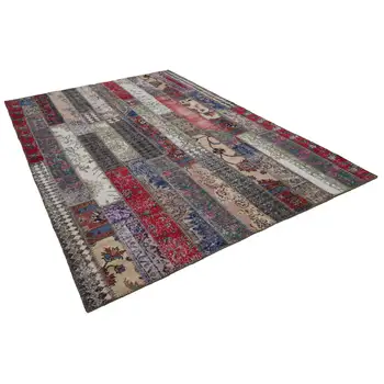 

203x306 Cm Multicolor Handmade Modern Patchwork Rug-7x10 Ft