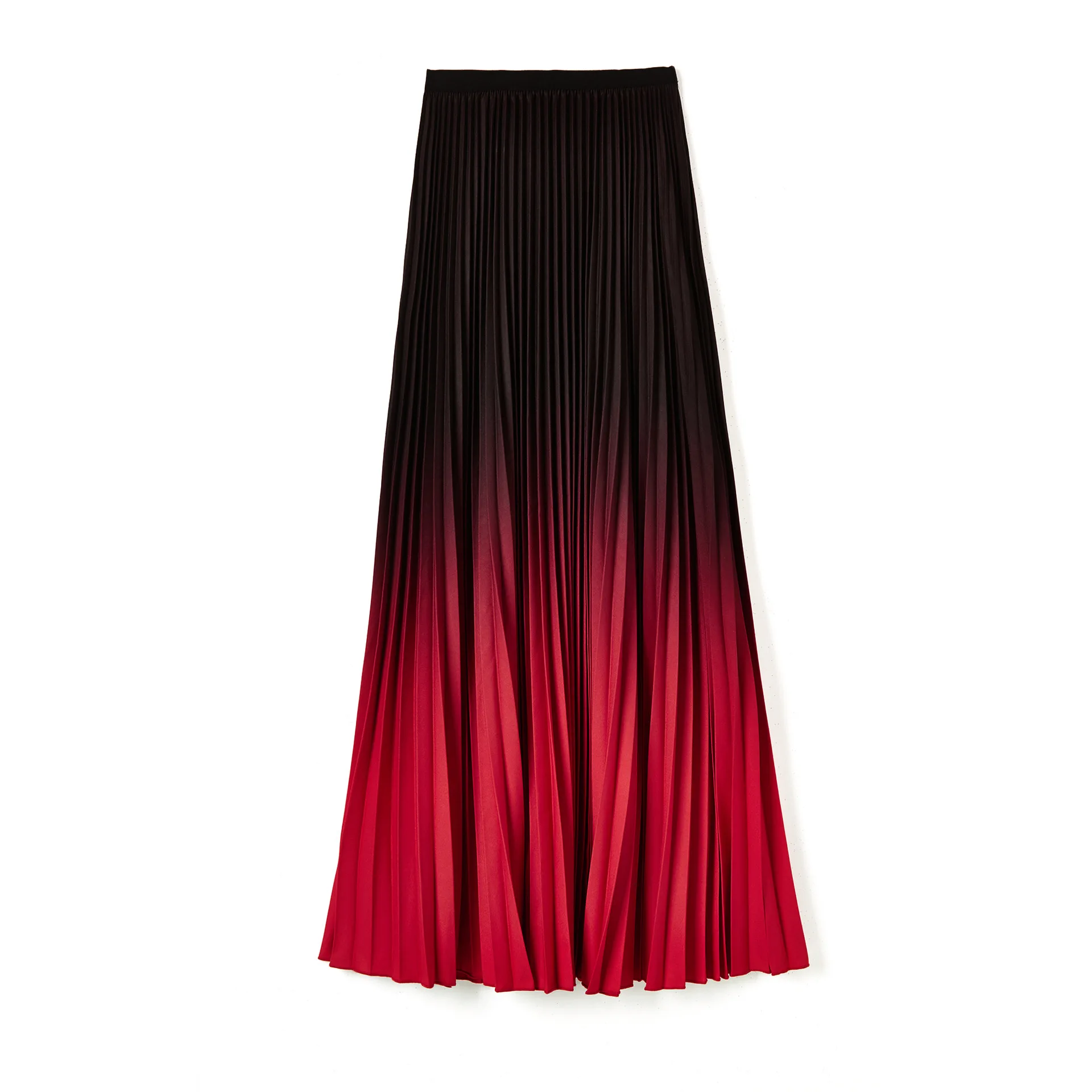 LANMREM Pleated skirt mid-long folded vintage skirt gradient color elastic waist pleated bottoms famale 2020 fashion new YJ726