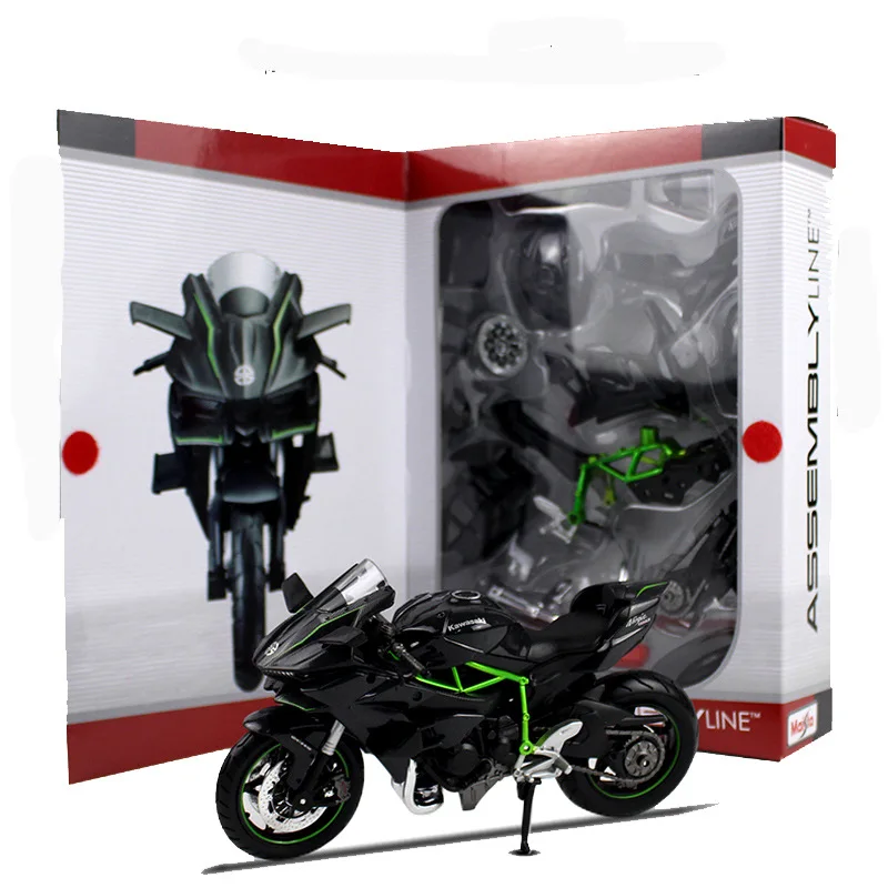 

Maisto Kawasaki H2R Model Alloy Motorcycle Model Assembly Kawasaki Car Model Decoration
