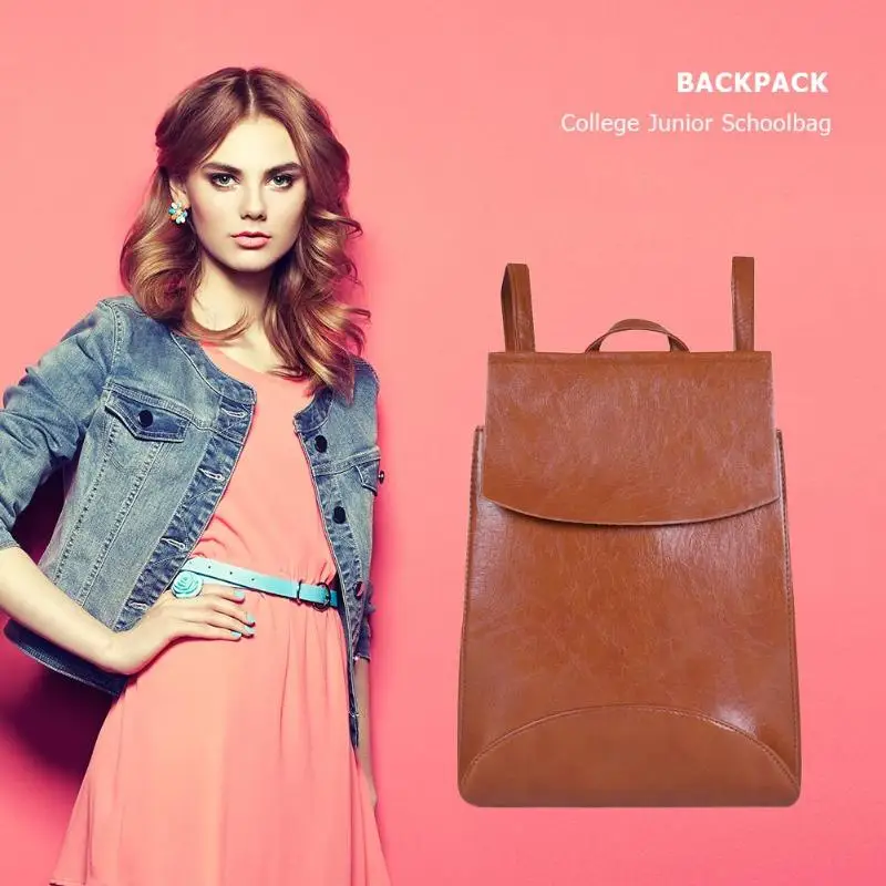 Женские модные новые сумки mochilas, одноцветные рюкзаки для путешествий, Женский ранец из искусственной кожи, школьные сумки для девочек-подростков