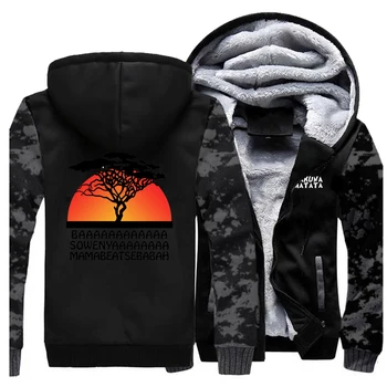 

Funny Hakuna Matata Anime Movie The Lion King Print Hoodie Sweatshirt Men Autumn Winter Fashion Fleece Pullover Streetwear