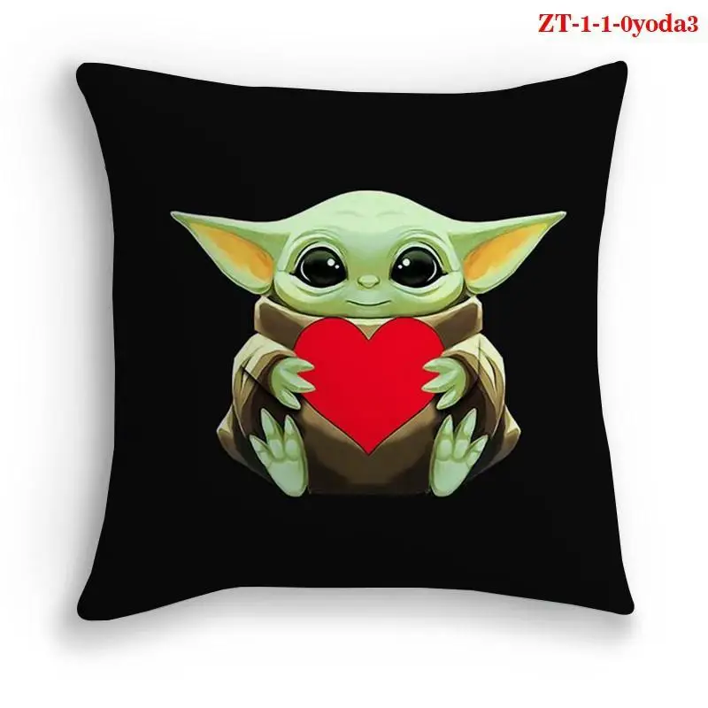 Jouet En Peluche Bebe Yoda Little Yoda Dessin Anime Bricolage Couleur Impression Numerique 3d Meubles Taie D Oreiller Aliexpress