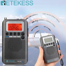 Retekess TR105 Portable AIR Band FM/AM/SW/CB/AIR/VHF Digital Tuning Radio with Timer ON/OFF Clock Function