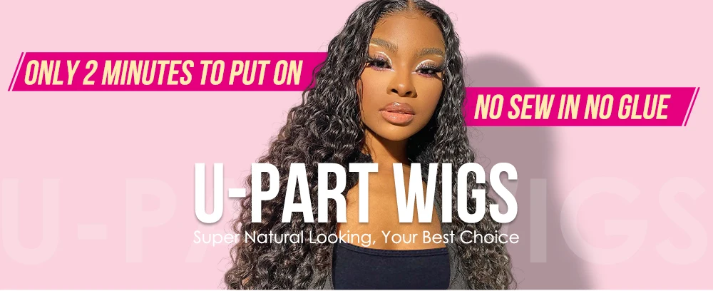 Malaysian Hair Curly U Part Wig 150 Density Breathable Glueless Human Hair Wigs No Sew In Ali Julia Virgin Hair Jerry Curly Wig (6)