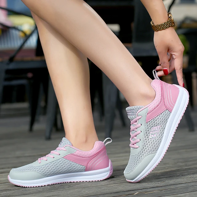 deportivos mujer planos blanco transpirable zapatillas mujer señoras zapatos al aire zapatillas Calzado Mujer - AliExpress