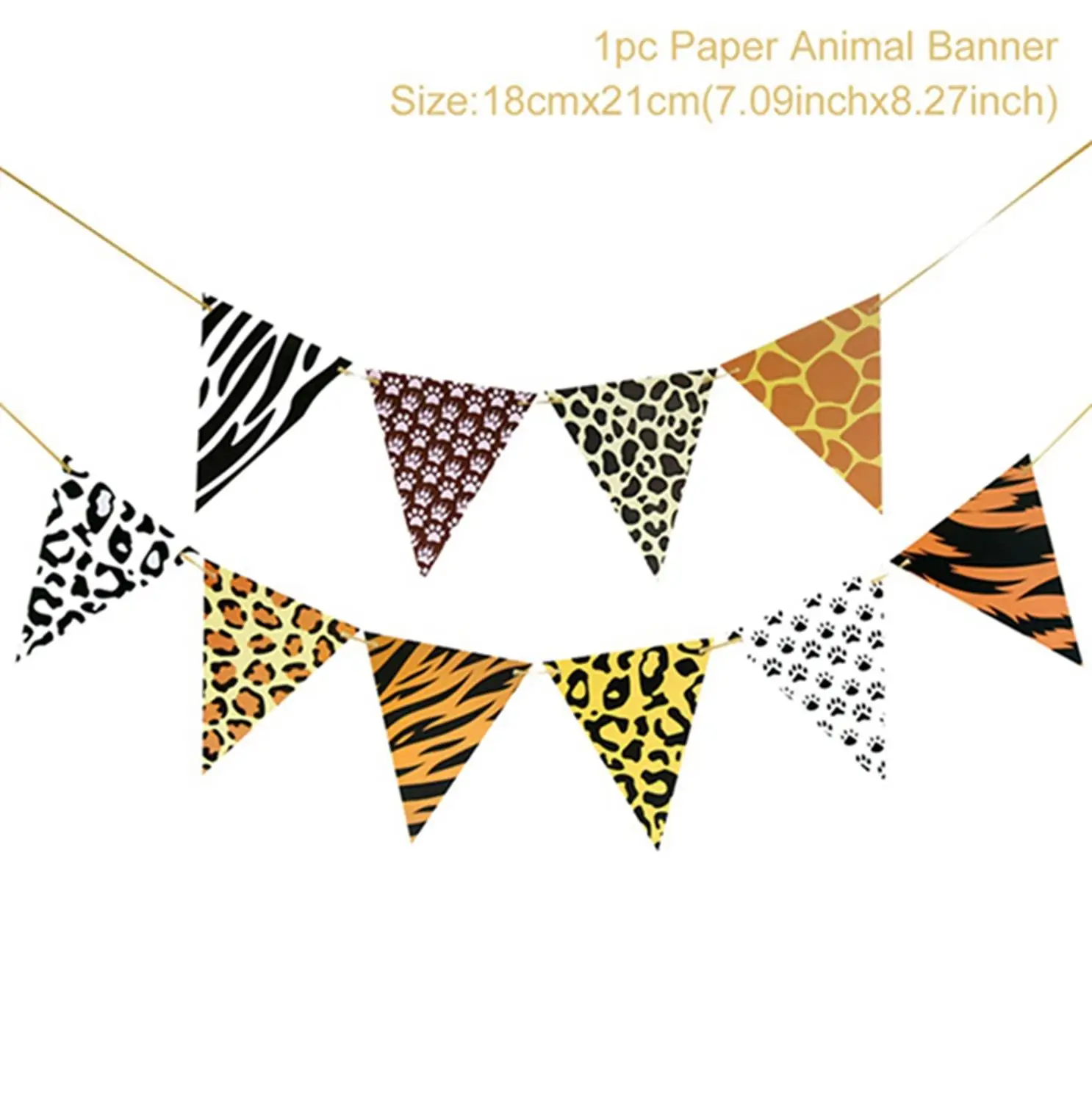 Animal Banner1 PATIMATE DIY Маски в виде животных для детской вечеринки на день рождения, декоративные Вечерние Маски в стиле сафари, джунгли, украшения в виде животных для вечеринки на день рождения, принадлежности для детского душа - Цвет: Animal Banner1