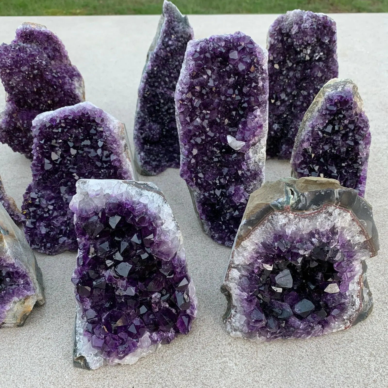 Tog Quality Hote Uruguary Dark Purple Amethyst Cluster Natural Amethyst Geode Chakra Crystal Decoration 5