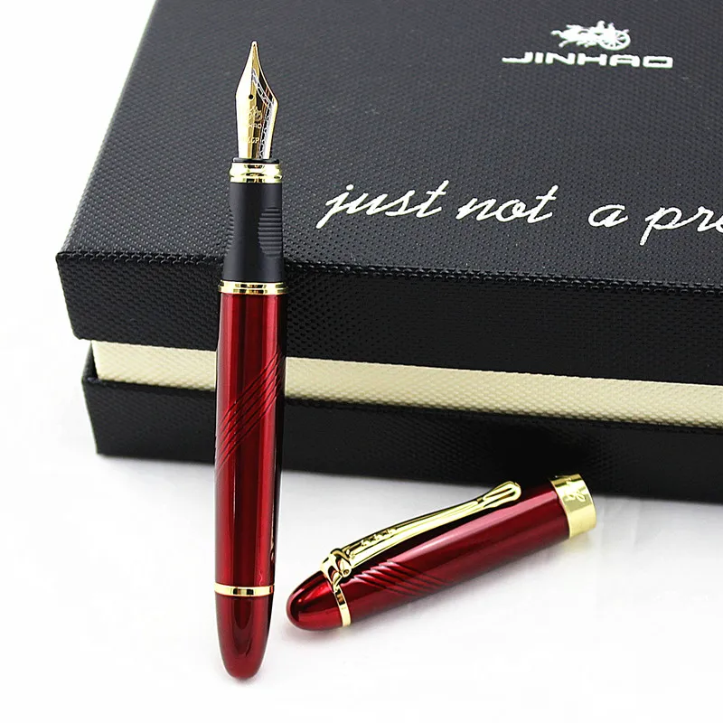 Высокого качества Jinhao 450 самопишущее перо полностью металлический золотой зажим роскошный бренд ручки Канцтовары офисный школьный принадлежности