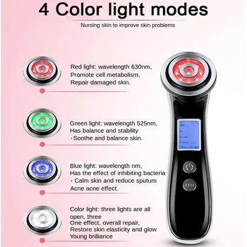 

Microcurrent Radio Frequency LED Photon Rejuvenation Machine Face Lift Skin Tighten Device Wrinkle Removal Facial Skin Care
