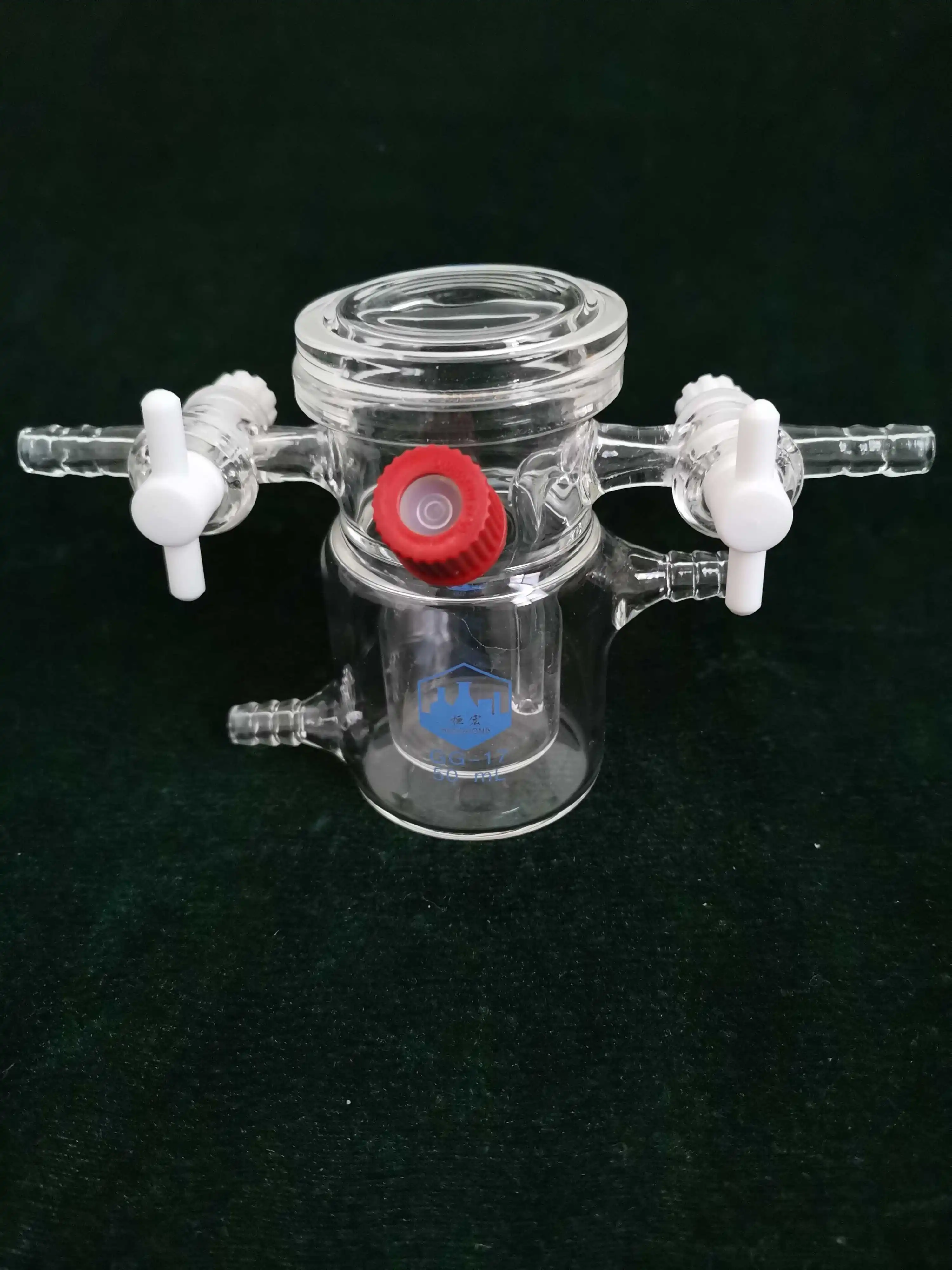 

Glassware 50ml Double Layer Adjustable Reactor Borosilicate Glass Thick Material Customizable