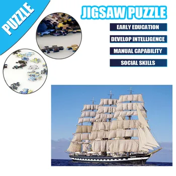 

Adult Children Puzzle Holiday Gift Puzzle Toy 1000PC Puzzle Landscape Pattern Felucca sea landscape puzzle New 2020