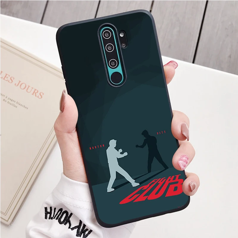 fight club black Silicone Phone Case For Redmi note 9 8 7 Pro S 8T 7A Cover xiaomi leather case color Cases For Xiaomi