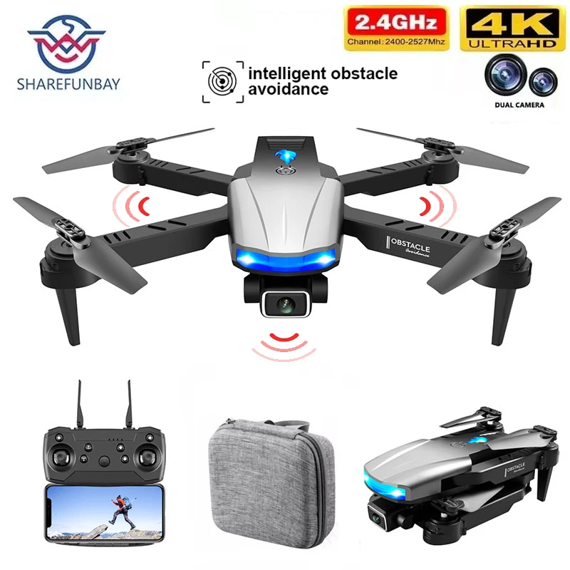 S85 Pro Rc Mini Drone 4k Profesional HD Dual Camera Fpv Drones With Infrared Obstacle Avoidance Helicopter Quadcopter Toy | Игрушки и