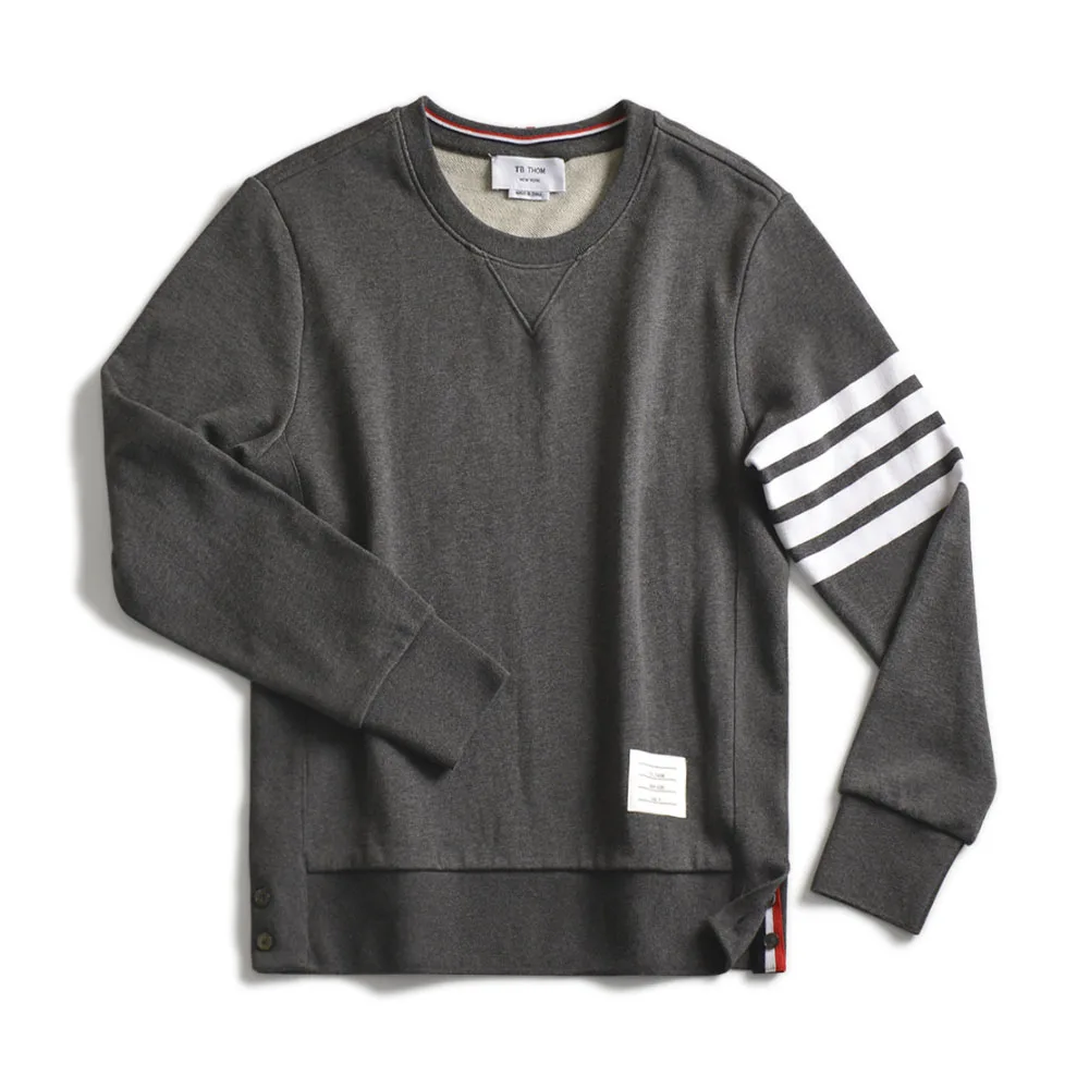 dark gray ТБ том женские пуловеры с круглым вырезом свитшоты свободные стильные хлопковые спортивные повседневные толстовки женские модные брендовые Топы Леди - Цвет: dark gray
