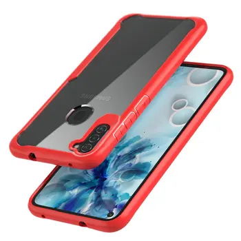 

30pcs/lot Armor Clear Hard Case For Samsung Galaxy A11 Soft TPU Bumper Anti-shock Combo Hard Cover For Samsung Galaxy A21