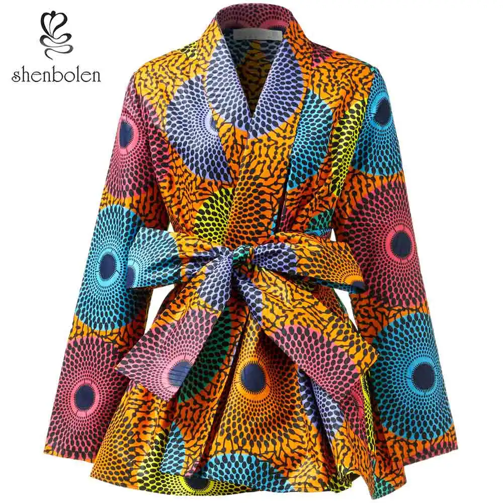 Африканская одежда для женщин, африканская куртка, Анкара, куртка с принтом, осенняя новая модная одежда, африканская традиционная одежда для женщин - Цвет: color3