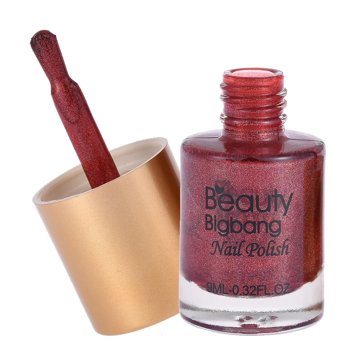 Красный BeautyBigBang 9 мл голографический стемпинг ногтей покрытие золото синий красный лазер дизайн ногтей шаблон печати лак Esmalte Vernis Ongle - Цвет: Красный