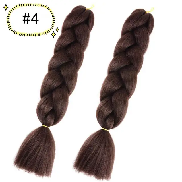 Jumbo Braiding Hair Extensions Kanekalon Braiding Hair 24 Inch Ombre Multiple Tone Colored Synthetic Hair for Women 4