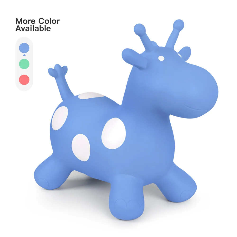 ROBUD Dragon Bouncy Horse Blue Inflatable Jumping Hopper Ball for Kids Toddlers with Hand Pump Dragon 
