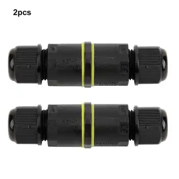 

2Pcs AC Junction Box IP68 Waterproof Cable Connector 3 Pin Electrical Sealed Retardant Wire Connectors