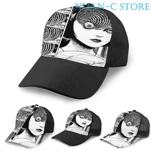 Junji Ito Uzamaki баскетбольная Кепка для мужчин и женщин модная черная шляпа унисекс с принтом