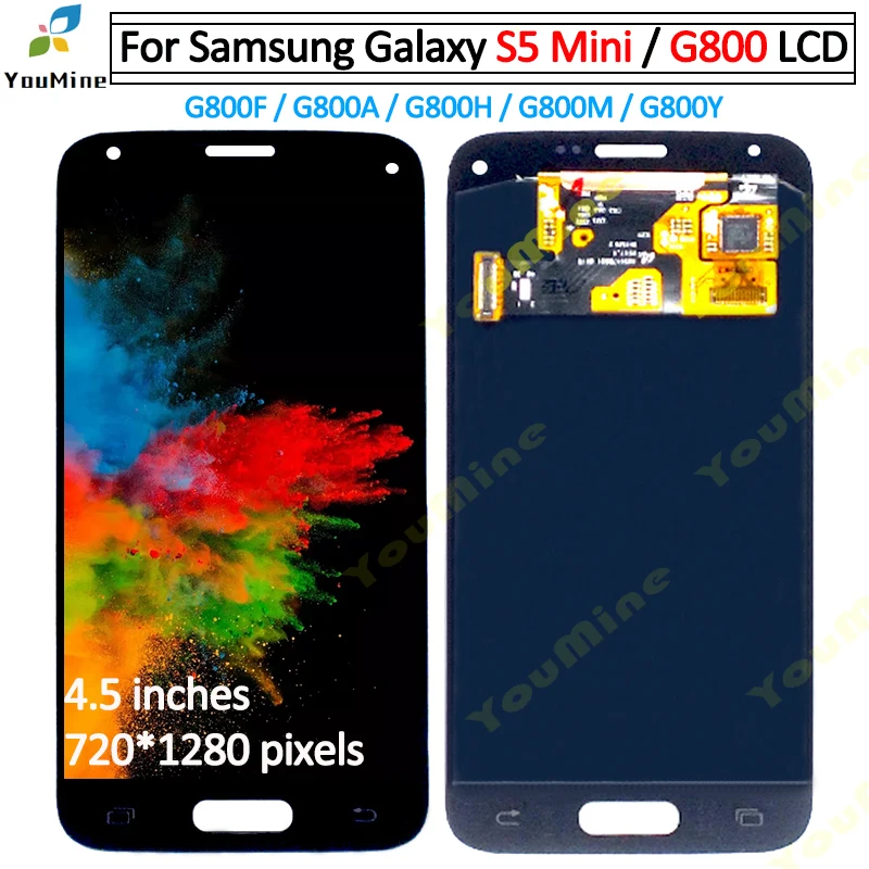 

100% Tested for Samsung Galaxy S5 mini LCD display touch screen digitizer Assembly Replacement for Samsung G800 LCD