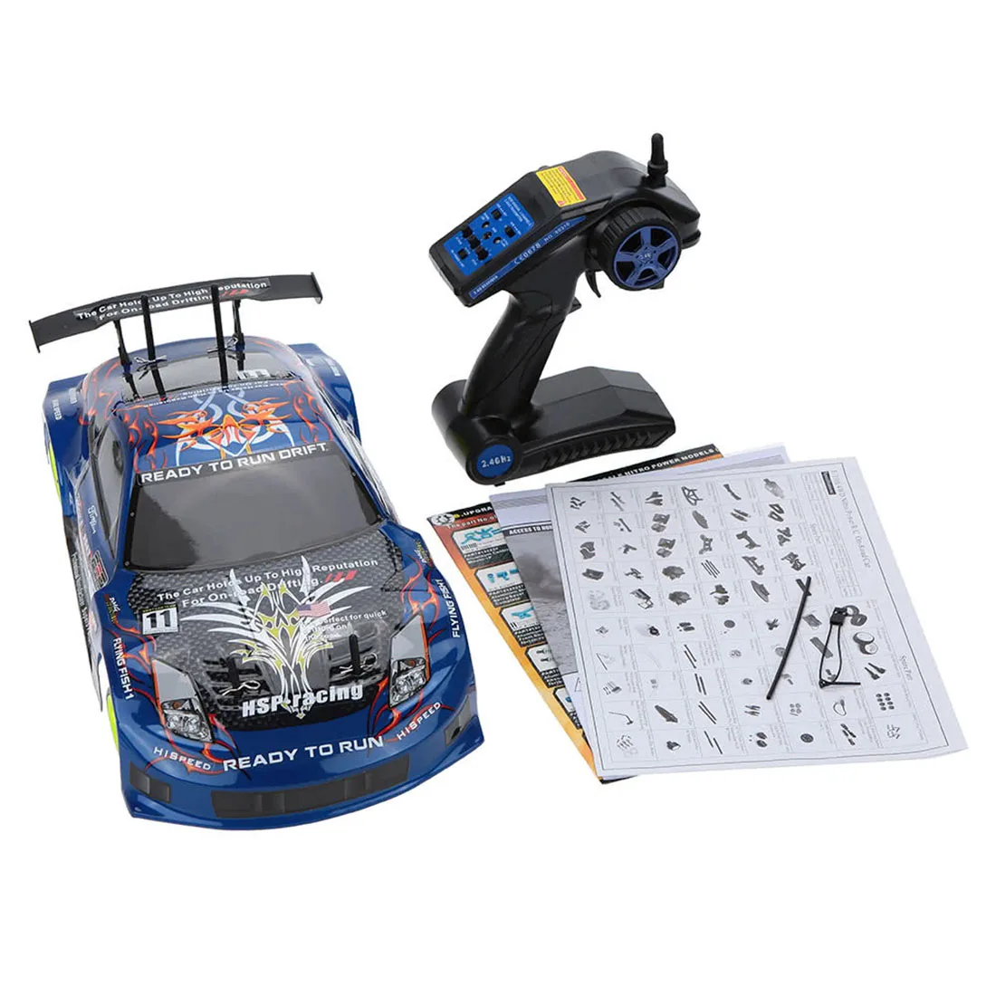 New Hot HSP 94122 1:10 4WD Methanol Fuel Powered RC Drift Car (No Need To Assemble)