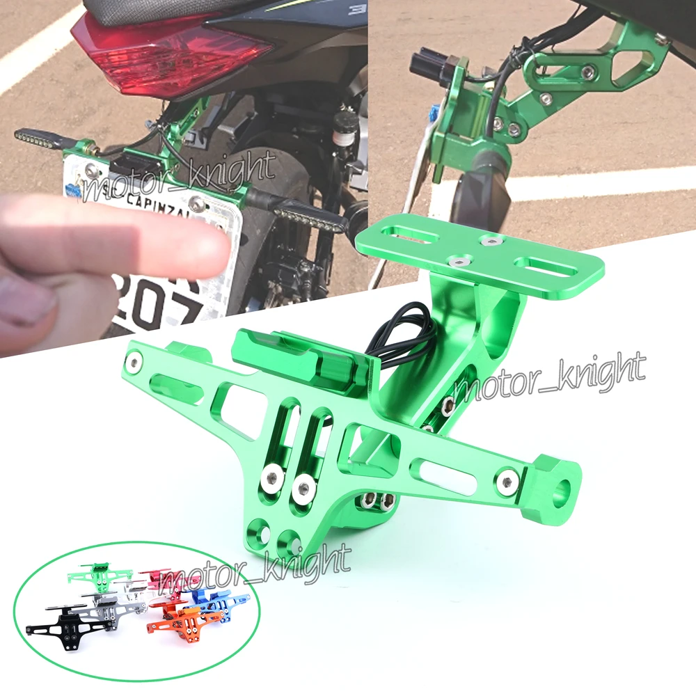 Motor bike License Plate Holder bracket Turn Signal Light For Kawasaki Z400 W800 Z125 Z1000 VERSYS1000/650 X300 Z650 Z900 Z300 Motor bike License Plate Holder bracket Turn Signal Light For Kawasaki Z400 W800 Z125 Z1000 VERSYS1000/650 X300 Z650 Z900 Z300