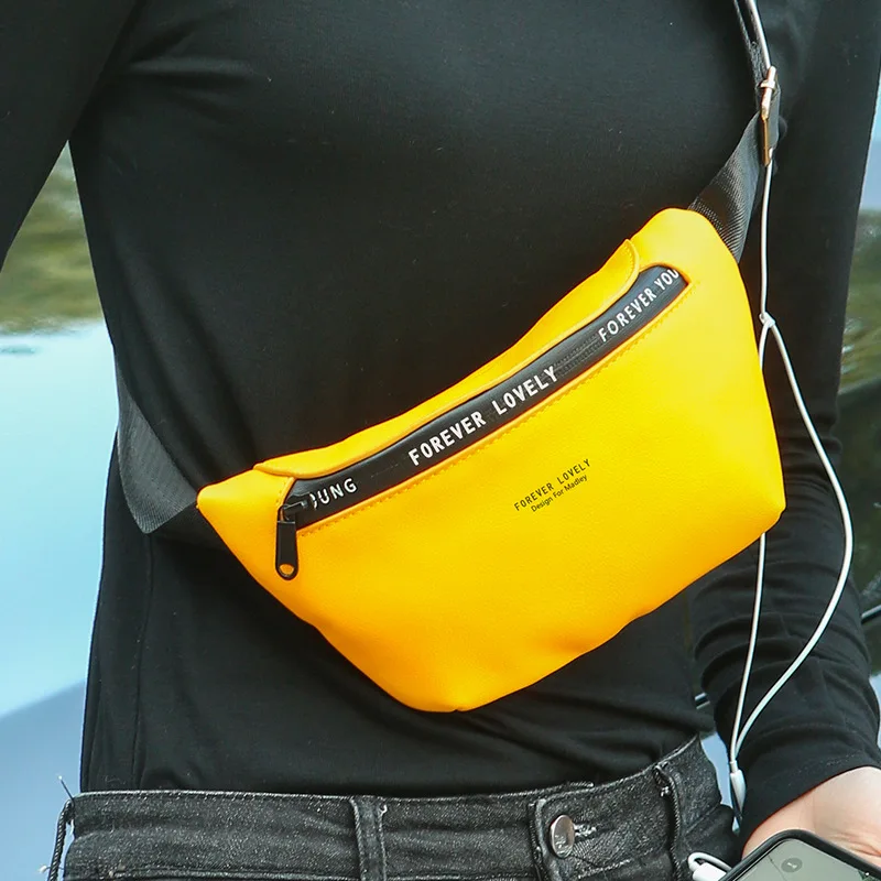 

Bags for Women 2020 New Ladies Waist Solid Color Ladies Large Capacity Fashion Waist Chest Mobile Phone Chest Bag Fanny Pack