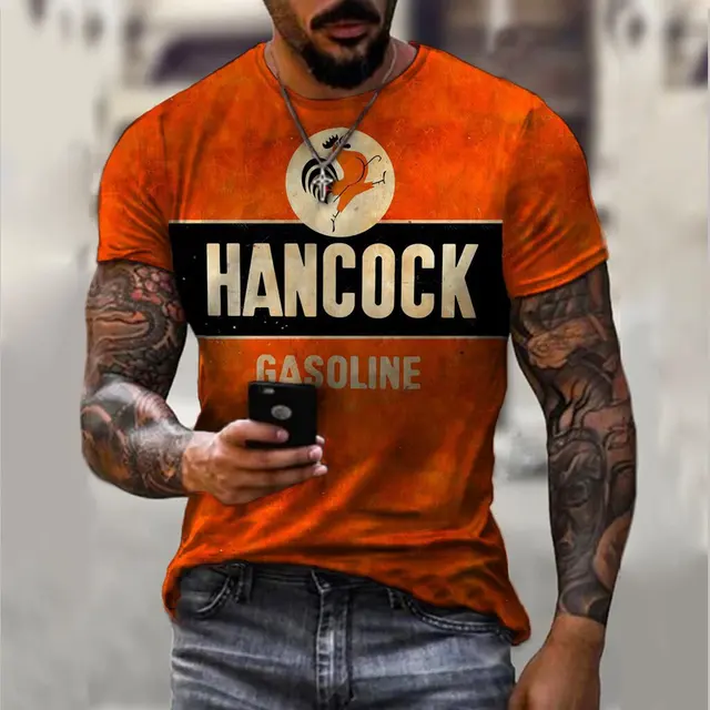 American T-shirt Summer Casual Top New Men's 3d Printed Short Sleeve Street Shirt Outdoor Loose Clothing Fashion Oversized T-shi 7