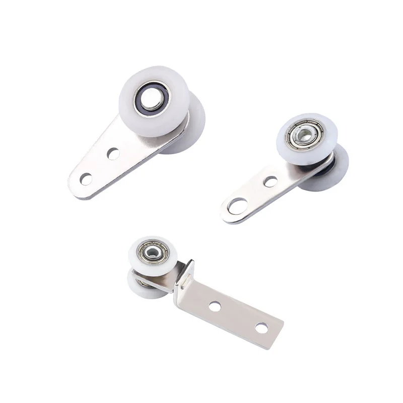 10PCS 45x19mm Metal Bearing Pulley Block with Two Plastic Wheel for Wardrobe Cupboard Window Cabinet Sliding Doors | Обустройство