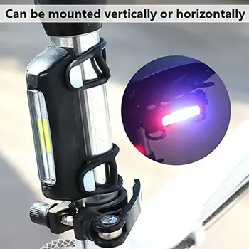 

Bicycle Flashlight Three Color 3 LEDs 4 Modes Head Back Bike Flashing Lamp LED Cycling Light COB Riding Light