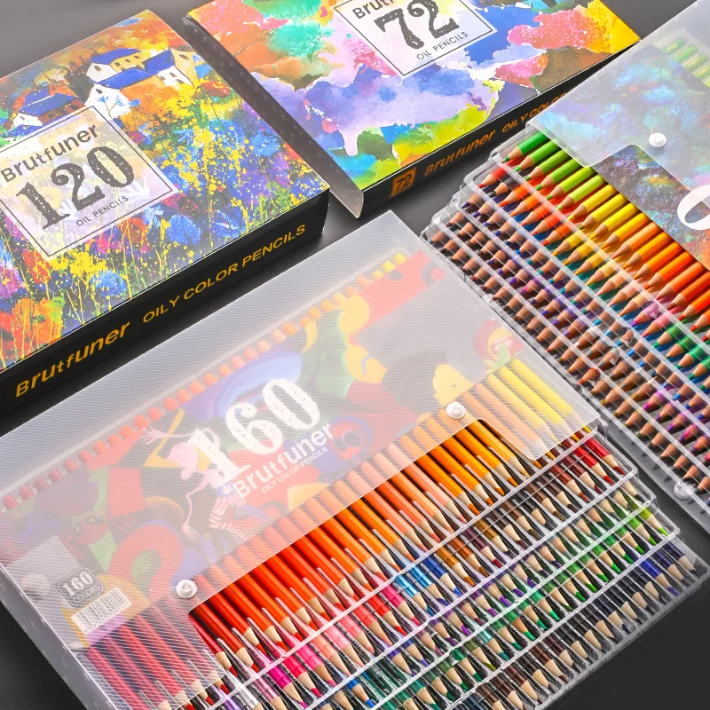 Sketching Painting Oil Pencil 48/72/120/160 Colors Professional  Watercolor Wood Colored Pencils painting Drawing colour colours