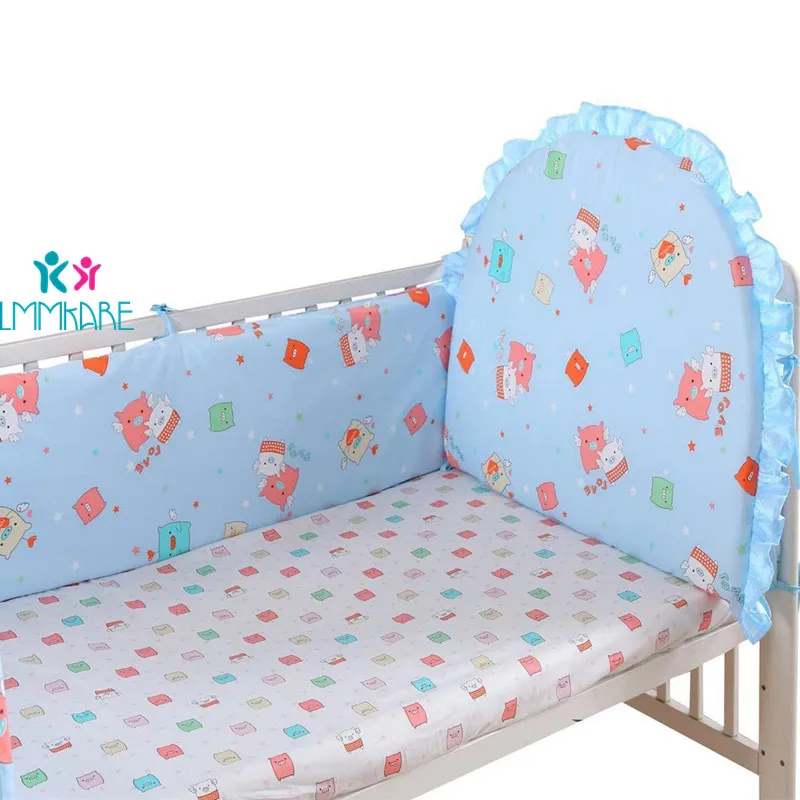 1pcs pillowcase 5 шт серые детские мягкие бортики для кровати постельные принадлежности набор для новорожденных Защитная Подушка Хлопок Дышащие коала бортики для кроватки Настраиваемые - Цвет: 1pcs pillowcase