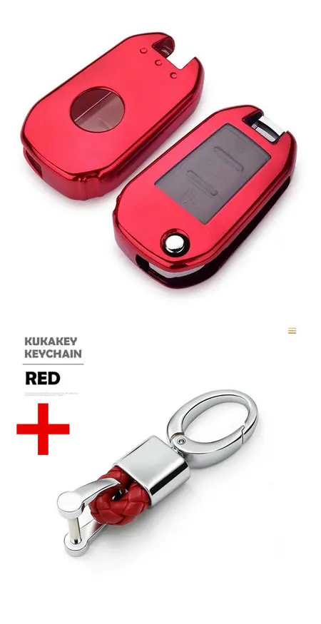 Tpu Car Key Case for Peugeot 3008 208 308 508 408 2008 Protector Cover Holder Skin Car Accessories - Название цвета: red with keychain