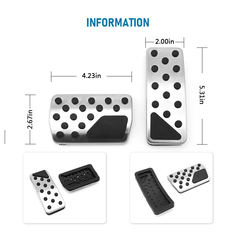 Pedal Cover 2PCS Car Accessories Gas Brake Pedal Cover Set For Jeep Grand Cherokee Dodge Durango 2011 2012 2013 2014 2015