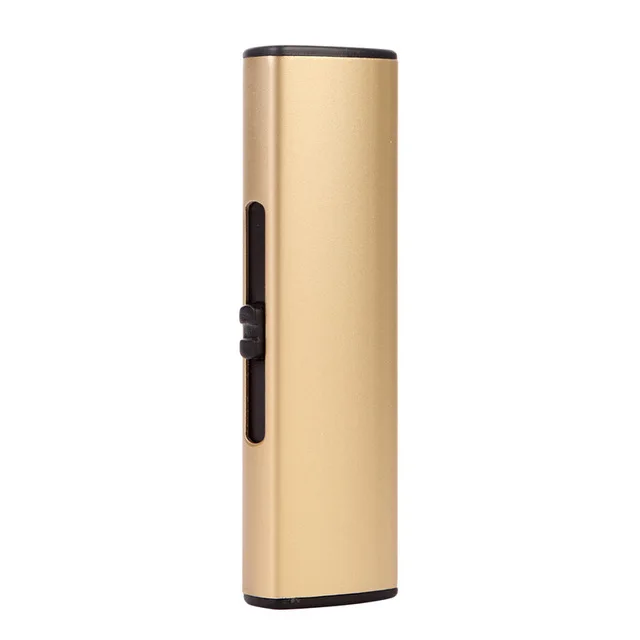 New arrival USB Electronic Lighter Rechargeable Cigarette Lighter Windproof Plasma ARC Lighter Smoking Gadgets For man No Gas - Цвет: Golden