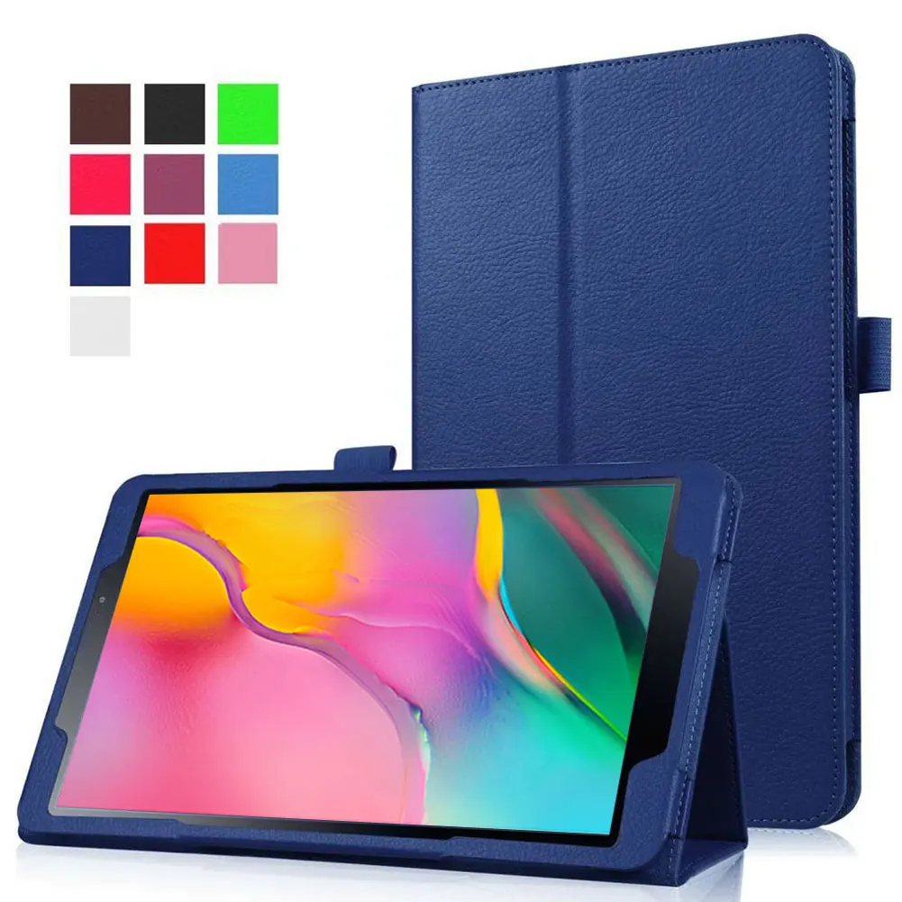 Dark blue Чехол для samsung Galaxy Tab A 8," дюймов SM-T290 SM-T295 T297 Funda, чехол с рисунком личи из искусственной кожи, откидной чехол с подставкой - Цвет: Dark blue