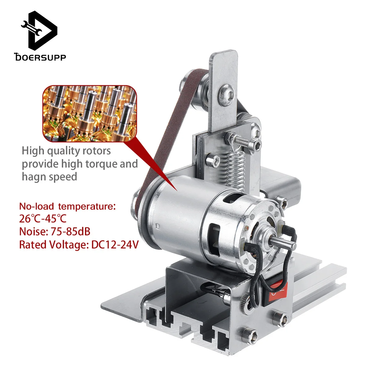 

Angle Grinder Electric Belt Sander with Adapter Polishing Grinding Machine Cutter Edges Sharpener Belt Grinder Woodworking Tool